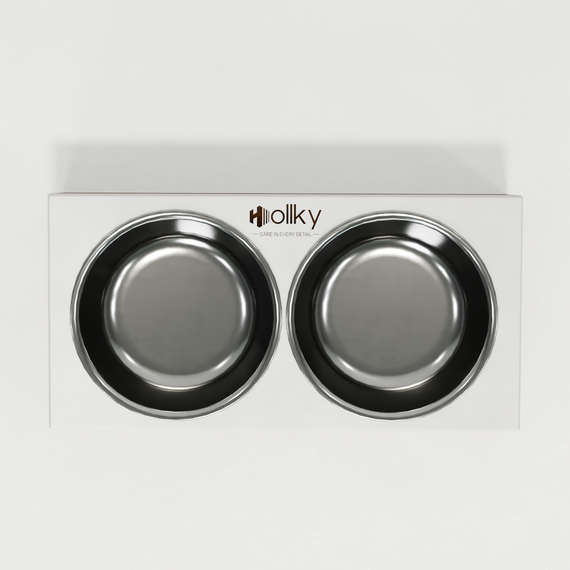 Миски на подставке для маленьких собак и котов Hollky Base XS (2 × 0,25 л) BXS-28145-GLWH | Зображення 3