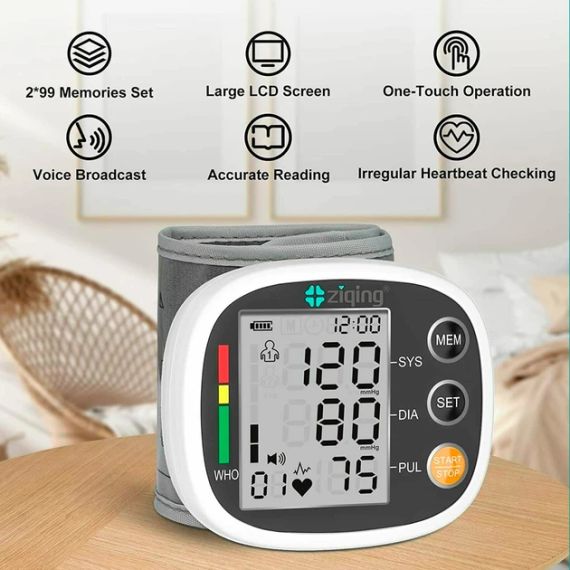 Тонометр Ziqing XW-03 автоматичний на зап'ястку від акумулятора Білий | Зображення 5