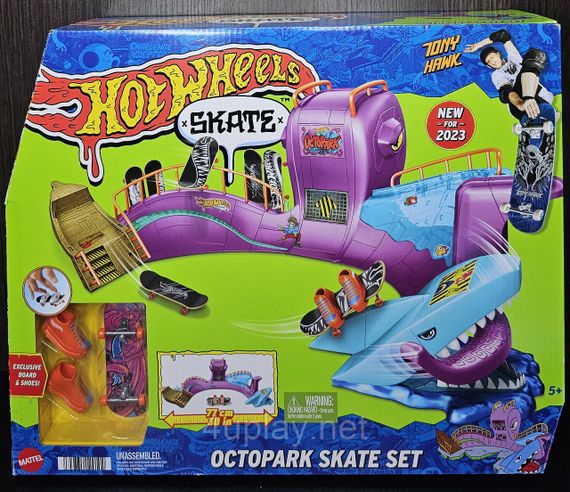 Hot Wheels Skate Octopus Skatepark Трек Хот Вилс Скейт-парк Осьминог, скейты для рук, фингерборды Оригинал | Зображення 9