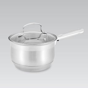 Кухонний ковш Maestro MR-3512-16S, 2.1 л, 16 см, з нержавіючої сталі з кришкою, для всіх типів плит