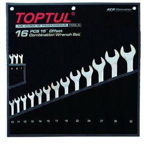 Набір ключів комбінованих рожково-накидних TOPTUL 16 шт. 7-32 Hi-Performance GPAX1601