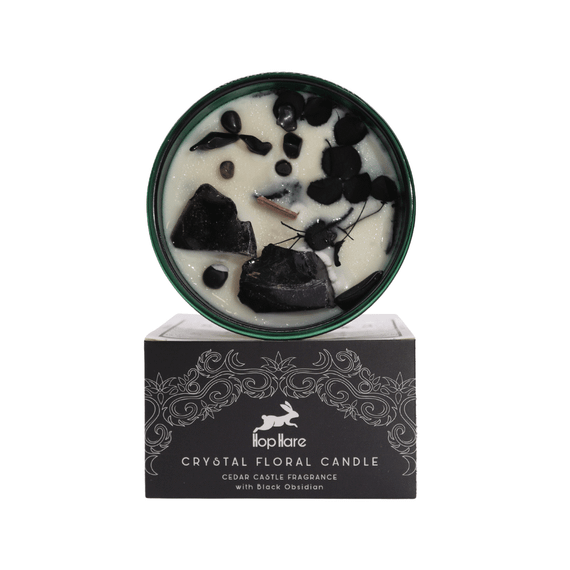 Свічка соєва з камінням та квітами  Лицар мечів 330г Hop Hare 5056368334733