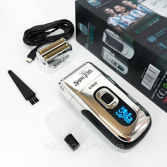 Акумуляторна бритва з фірмовим лезом VGR, Професійна електробритва з насадками, Бритви акумуляторні NZ-48 | Зображення 2