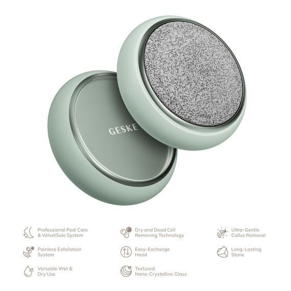 Набор для ухода за стопами GESKE Dual Foot Smoothener 8в1 starlight, Зеленый | Зображення 1