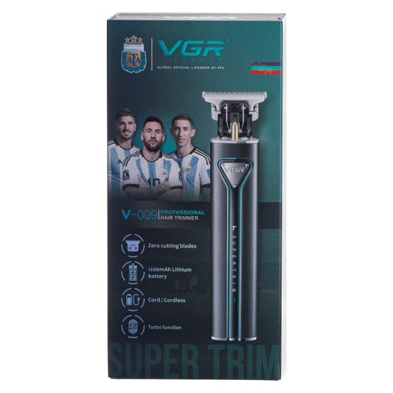 Тример для стрижки волосся акумуляторний 4 насадки Чорний VGR V-009 | Зображення 7