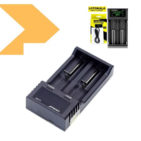 Зарядний пристрій для двох акумуляторів 21700/26650 LiitoKala Lii-C2 (46666-LiitoKala Lii-C2_203) | Зображення 1