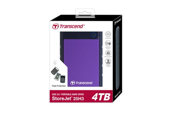 Жесткий диск Transcend StoreJet 2.5&quot; USB 3.1 4TB StoreJet 25H3 Purple (TS4TSJ25H3P) | Зображення 2