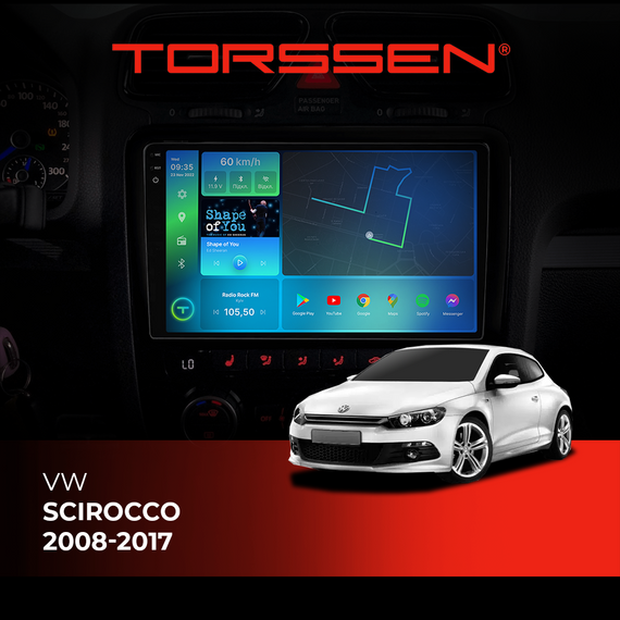 Штатна магнітола Torssen 2K VW Scirocco 2008-2017 F9464 4G Carplay DSP climate