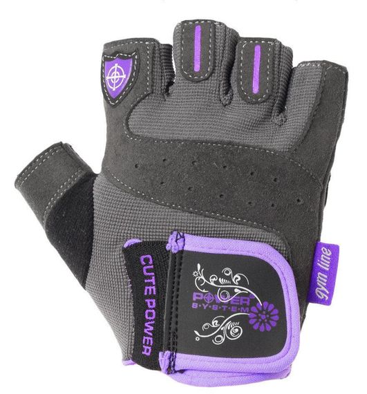 Рукавички для фітнесу Power System PS-2560 Cute Power жіночі Purple XS | Зображення 1