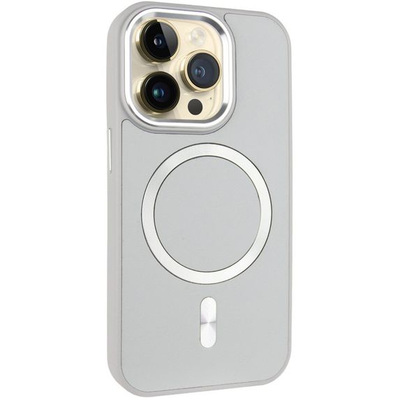Кожаный чехол SnapCase with MagSafe для Apple iPhone 15 Pro (6.1") Grey