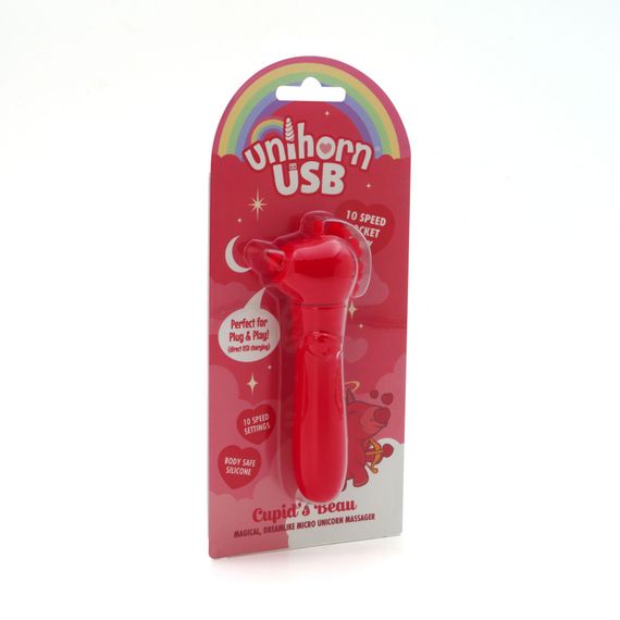 Вібратор-єдиноріжка Unihorn USB Bullet – Cupid's Beau, віброкуля, USB-зарядка, 10 режимів | Зображення 3