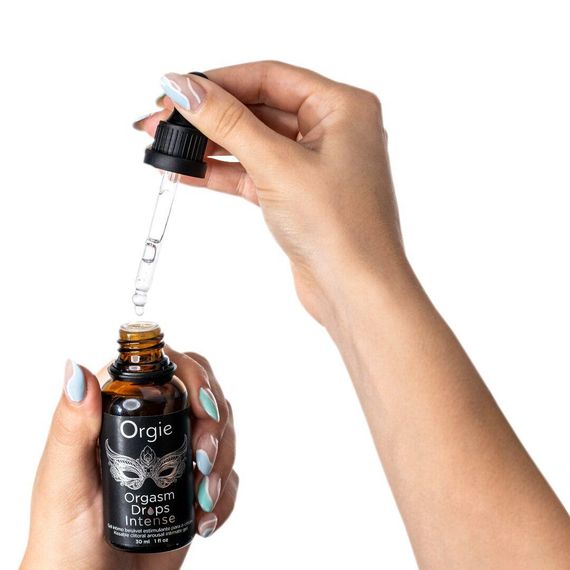 Возбуждающие капли для клитора Orgie Orgasm Drops Intense, 30 мл, тепло-холод, вкус яблока sexstyle | Зображення 1