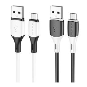 Кабель для зарядки телефона. USB Borofone BX79 Silicone Micro 2.4A