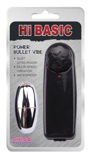 Віброяйце Power Bullet Vibe HI-BASIC, Сріблястий | Зображення 1