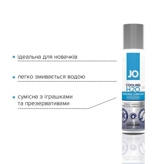 Охолоджувальна змазка на водній основі System JO H2O COOLING (30 мл) з ментолом, рослинний гліцерин | Зображення 2