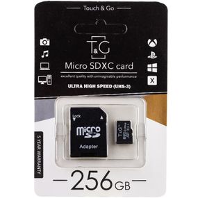 Картка пам'яті T&G microSDXC (UHS-3) 256 GB class 10 (з адаптером)