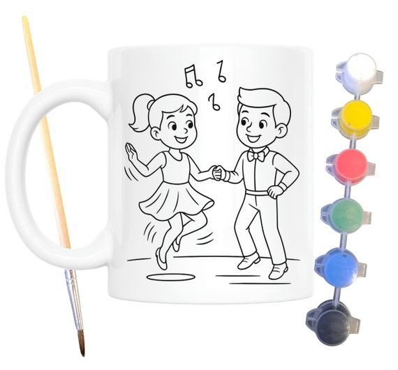 Набор для творчества кружка раскраска Джайв 330 мл белая (КР0120)