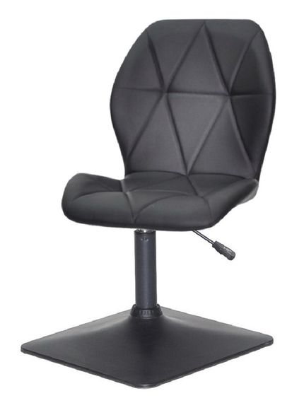 Стул поворотный на черной квадратной базе с регулировкой высоты Alby (Алби) 4-BK-Base Кожзам черный