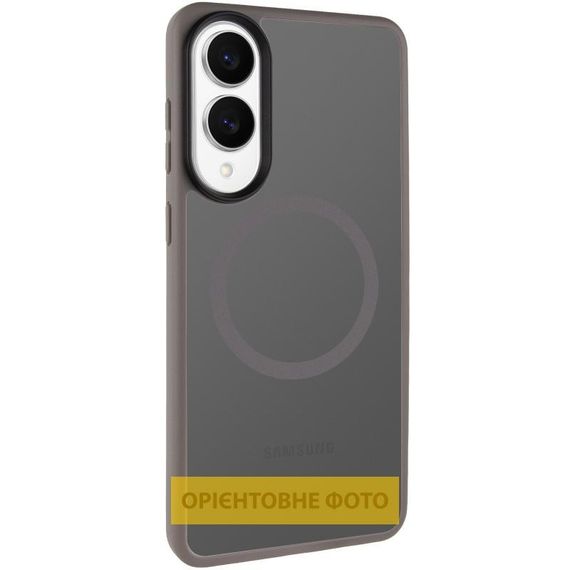 TPU+PC чохол Metal Buttons with MagSafe Colorful для Samsung Galaxy S25 Edge Сірий / Grey