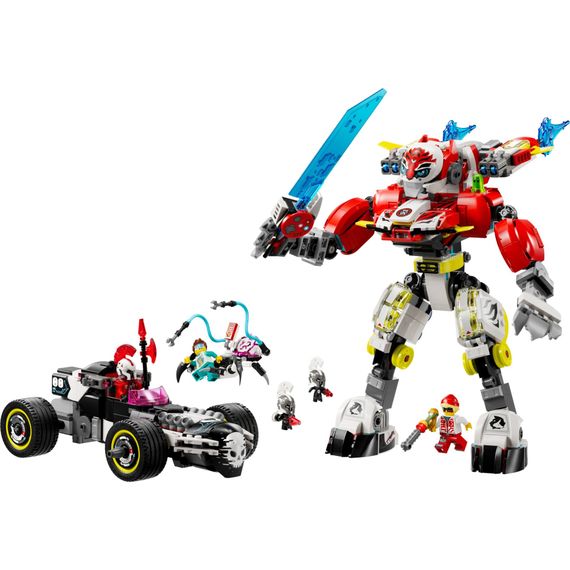 Конструктор LEGO DREAMZzz Робот-тигр Купера та Хот-род авто Зеро (71497) | Зображення 1