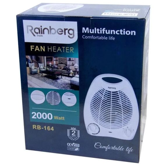 Нагрівач тепловентилятор інфрачервоний кварцовий Rainberg RB-164 | Зображення 3