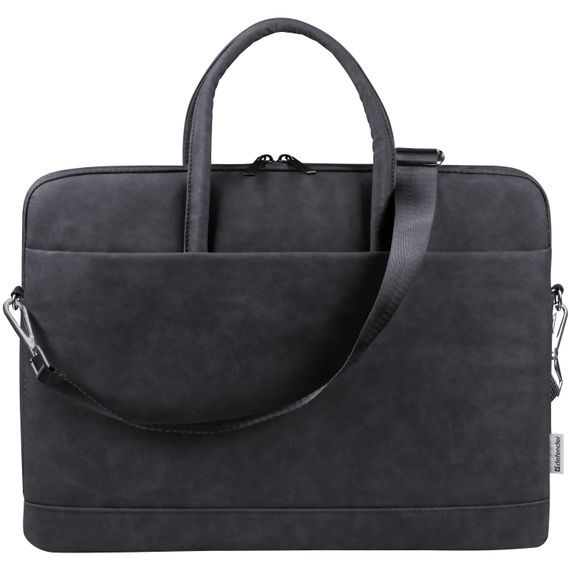 Сумка для ноутбука 15.6'' Defender Trendy з кишенею, шкіра, чорна | Зображення 2