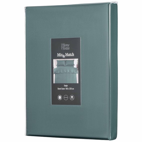 Підковдра Ardesto Mix&Match Premium, 160х220см, 100% бавовна, сатин, зелений (ART1622DVE) | Зображення 1