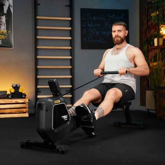 Гребний тренажер Trex Sport TX-580RM Rein чорний | Зображення 6