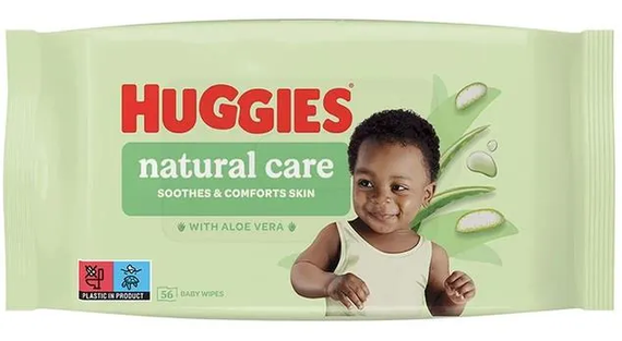 Huggies дитячі вологі серветки Aloe vera 56 шт