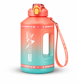 Еко-пляшка для води SPORTS BOTTLE (1500 мл) — Помаранчевий градієнт із вбудованою ручкою