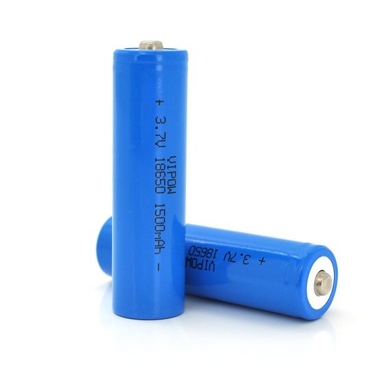 Акумулятор 18650 Li-Ion Vipow ICR18650 TipTop, 1500mAh, 3.7V, Blue Q50/500 | Зображення 1