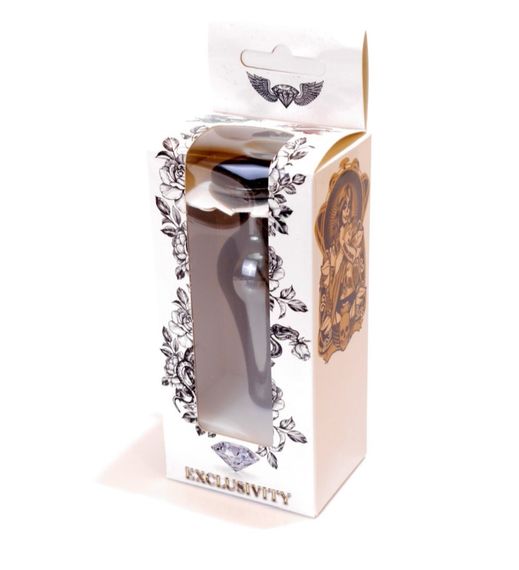 Анальная пробка - Jewellery Dark Silver BUTT PLUG- Black sexstyle | Зображення 3