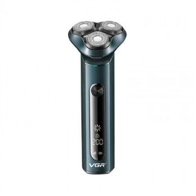 Аккумуляторная электробритва VGR V-310 для влажного и сухого бритья с тремя головками  IPX7