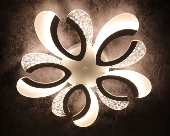 Люстра світлодіодна стельова LED світильник для квартири на стелю лед з пультом 25609 Білий 8х62х62 см. | Зображення 2