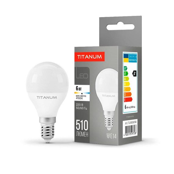 Світлодіодна лампа TITANUM G45 6W E14 4100K