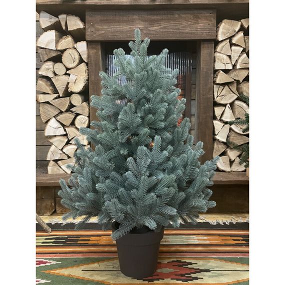 Ёлка Traditional литая в горшке 90 см голубая новинка | Зображення 1