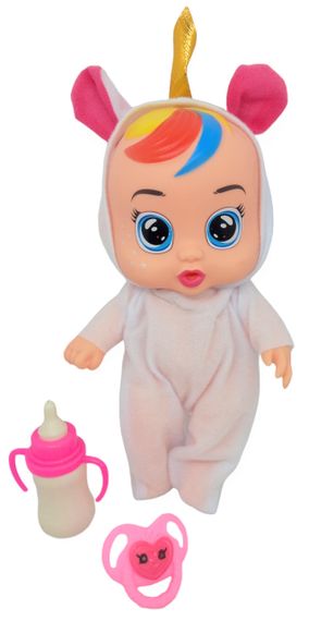 Лялька пупс, що плаче, говорить та сміється єдиноріг 18.5 см Cute babies із соскою та пляшечкою | Зображення 5