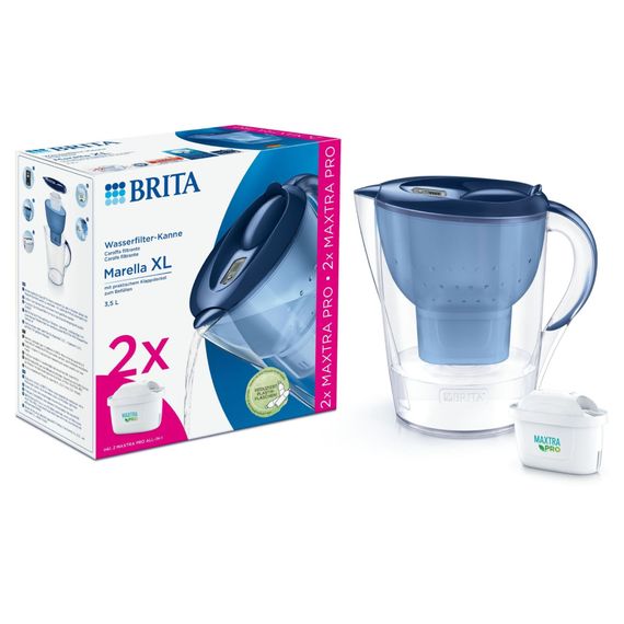Фільтр-глечик Brita Marella XL Memo MXPro 3.5л (2л води) з фільтр-картриджем 2шт, синій (1052786) | Зображення 4