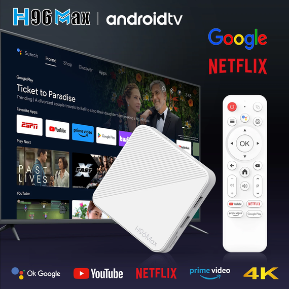 H96 Max H313 2GB/8GB ANDROID TV 14 ГОЛОС. КЕРУВАННЯ | Зображення 4