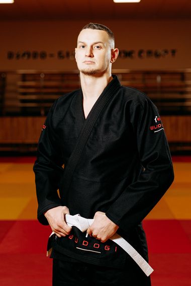 Чорне кімоно для хлопців/чоловіків, джиу-джитсу, TM BUDOGI, зріст 190 см, щільність 450 гр/м.кв. | Зображення 1