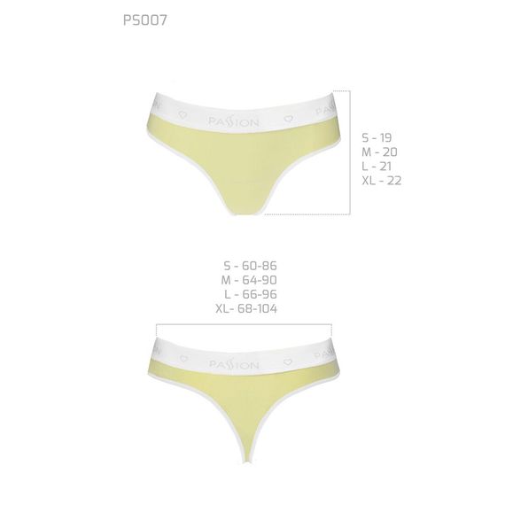 Спортивные трусики-стринги Passion PS007 PANTIES S, yellow | Зображення 4