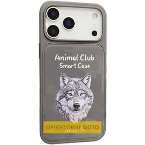 TPU+PC чохол Animal Club для Apple iPhone 16 Pro (6.3") Titanium Gray