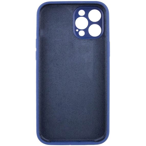 Чохол Silicone Case Full Camera Protective (AA) NO LOGO для Apple iPhone 12 Pro (6.1") Синій / Deep navy | Зображення 3