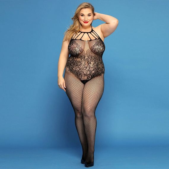 Бодістокінг із доступом JSY «Відверта Мадлен» Чорний Plus Size | Зображення 5