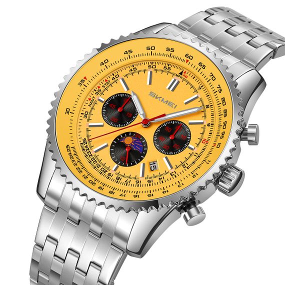 Класичний чоловічий годинник Skmei 9348GD Gold | Зображення 1