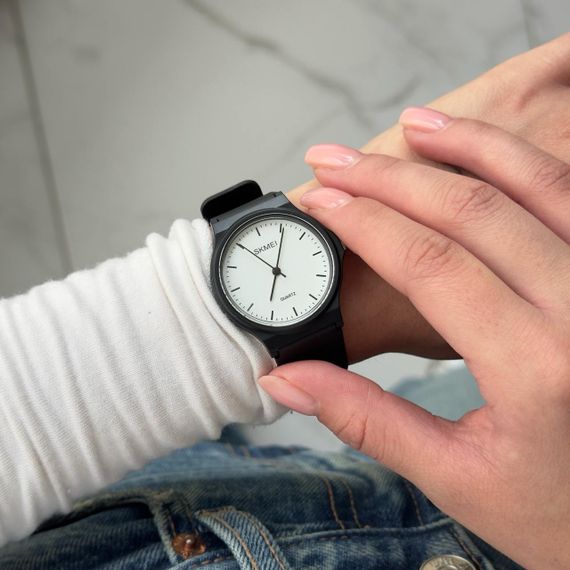 Жіночий годинник Skmei 1419BKWT Black White | Зображення 4