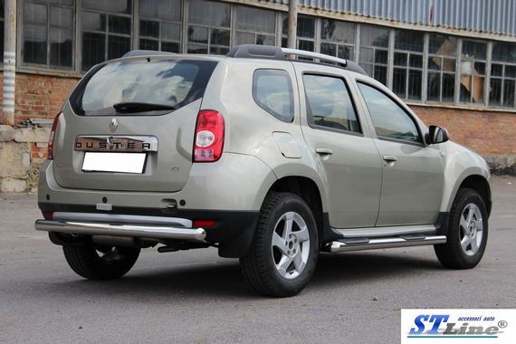Задня дуга пряма (нерж.) для Renault Duster 2008-2017 рр | Зображення 3