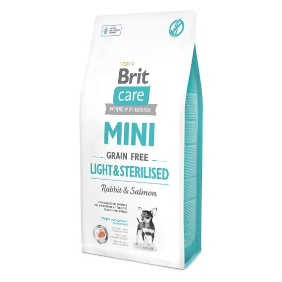 Корм Brit Care Grain Free Mini Light & Sterilised сухий беззерновий для стерилізованих собак із надмірною вагою 7 кг