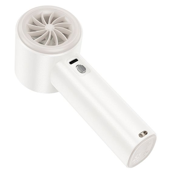 Портативный вентилятор Hoco HX64 Hurricane high speed handheld fan 3600 mAh White | Зображення 6