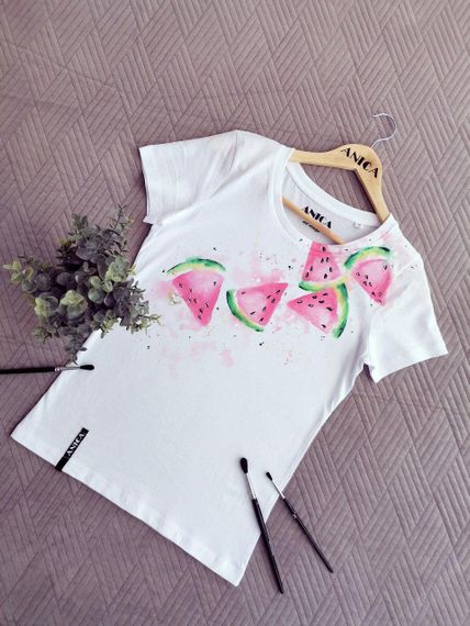 Футболка женская с принтом повседневная XL Белая